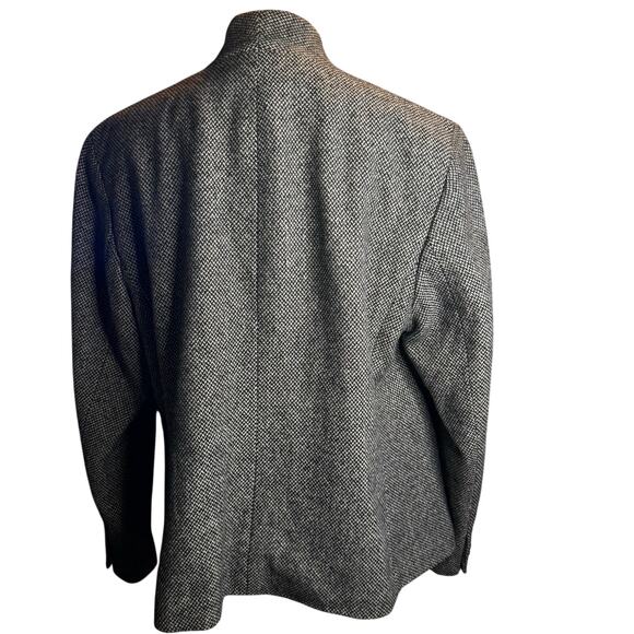 Lauren Ralph Lauren Wool Blend Shawl Collar Herringbone Jacket, Plus Size 16W - Picture 3 of 6